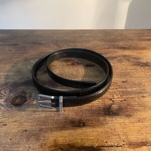 The Kooples Black Leather Belt